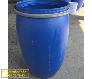 Phi nhựa cũ 160 lít 1 nắp lớn