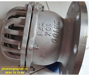 Van hút inox mặt bích 10k