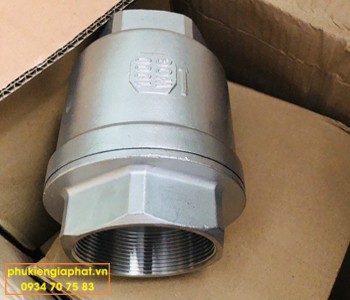 Van một chiều lá lật inox nối ren