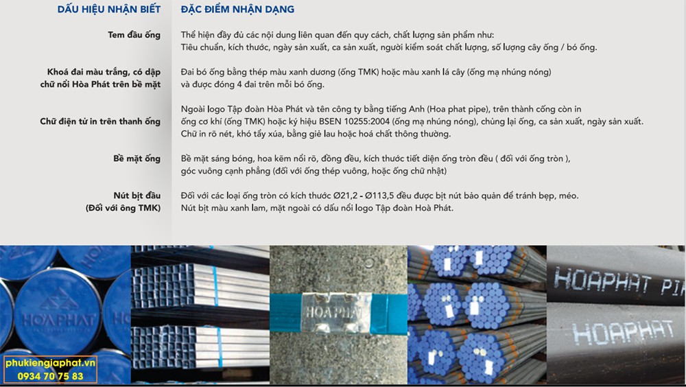 Dấu hiệu nhận biết thép hòa phát chình phẩm