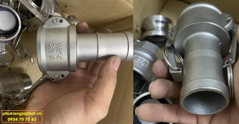 Khop noi camlock kieu C bang inox 316