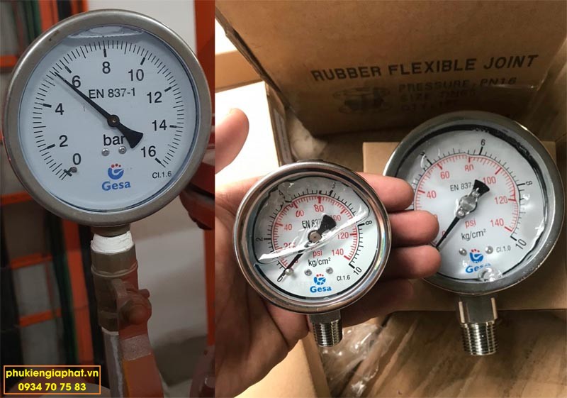 Presure gauge SS304 100mm 1 2 NPT