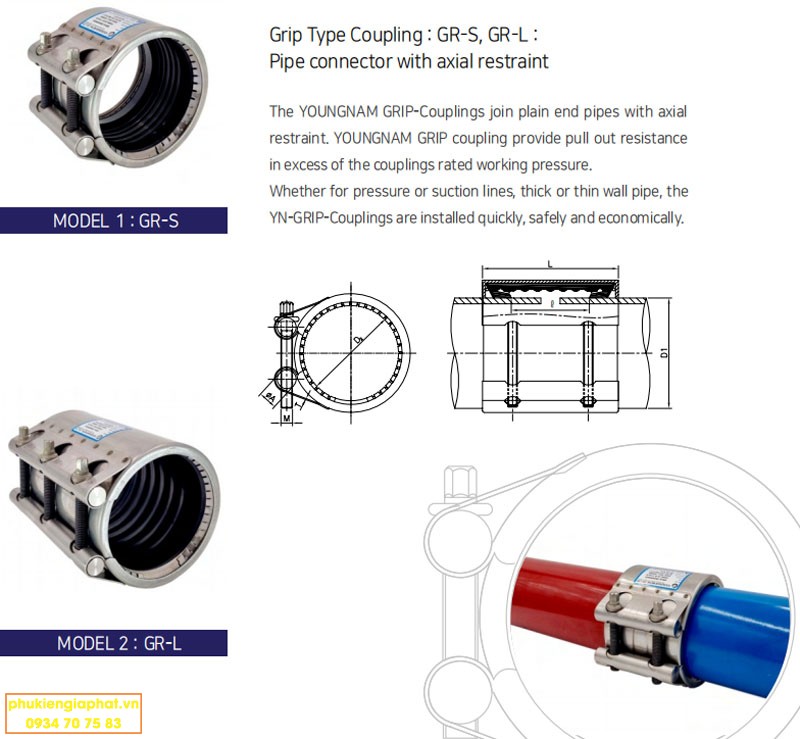 Grip type coupling GRS GRL