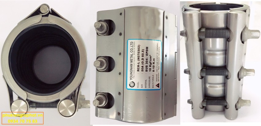 khop sua chua nhanh duong ong bi xi ro ri 65A OD 73mm 76mm