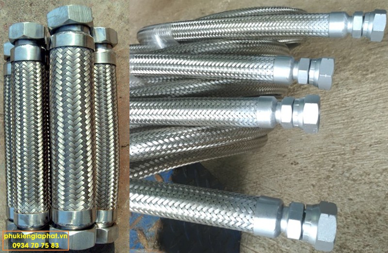 Khớp mềm inox 2 đầu rắc co dài 20cm