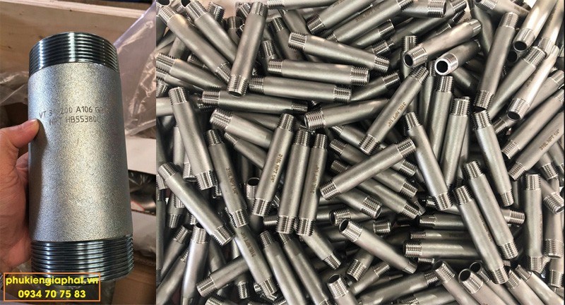 Threaded barrel nipple stainless steel 316