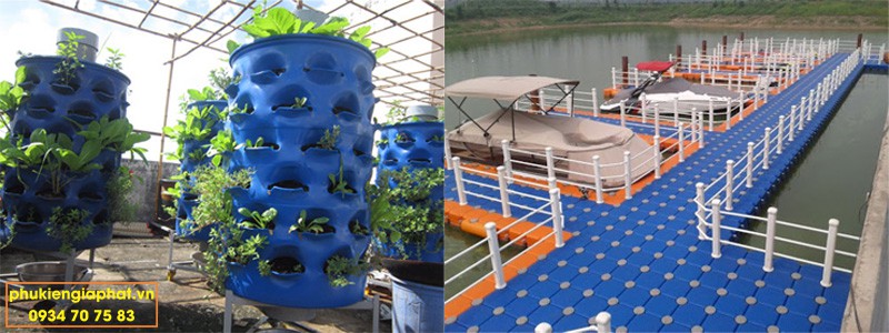 Thùng phi tròn được dùng lam phao