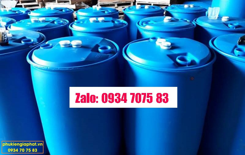 Thùng phi nhựa nắp kín 220L đựng phụ gia hóa chất