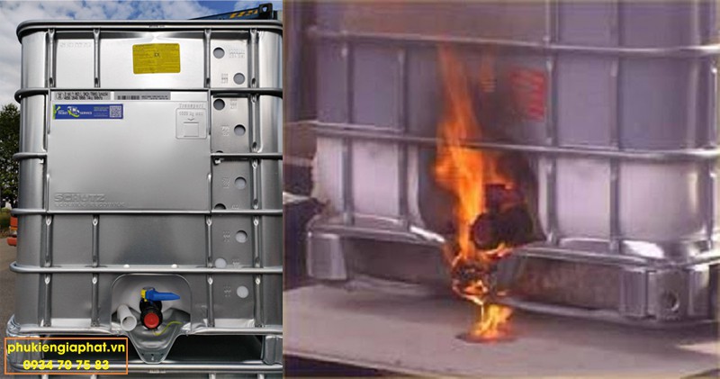 Tank ibc 1 khối khung thép chống cháy nổ