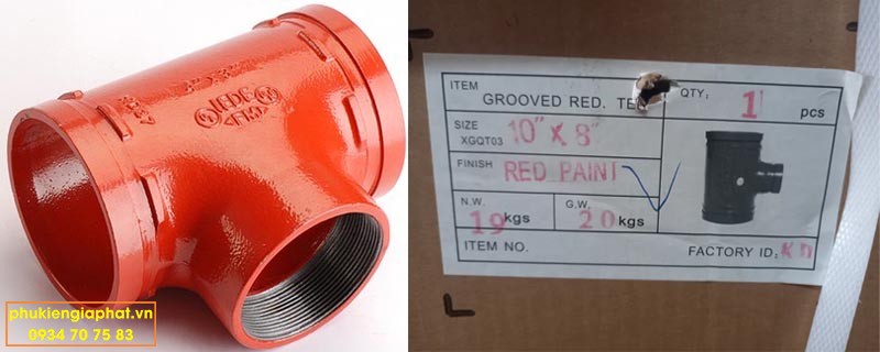 Grooved Tee Reducer 10inchx8inch