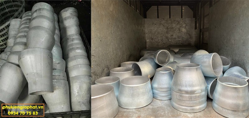 Côn thu lệch tâm inox 304 sch20