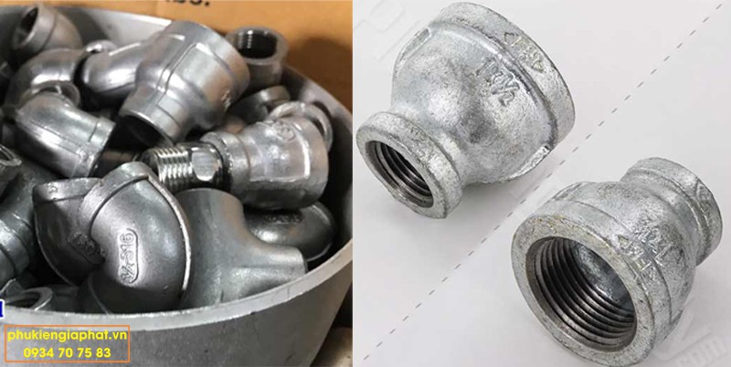 Nói giảm 2 đầu ren thép mạ kẽm