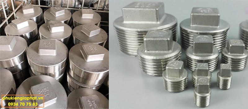 Nắp bịt ren ngoài inox 304 sch20