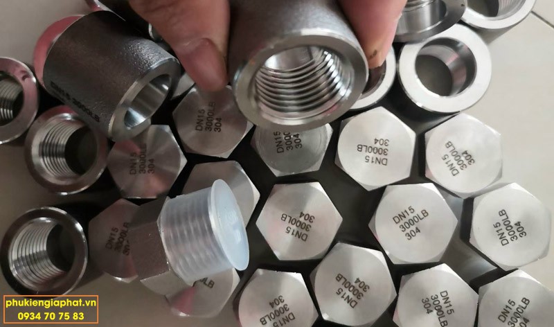 Plug threaded cap Stailess steel 316