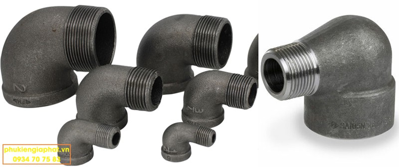 Elbow 90 threaded Cavanized Steel Black