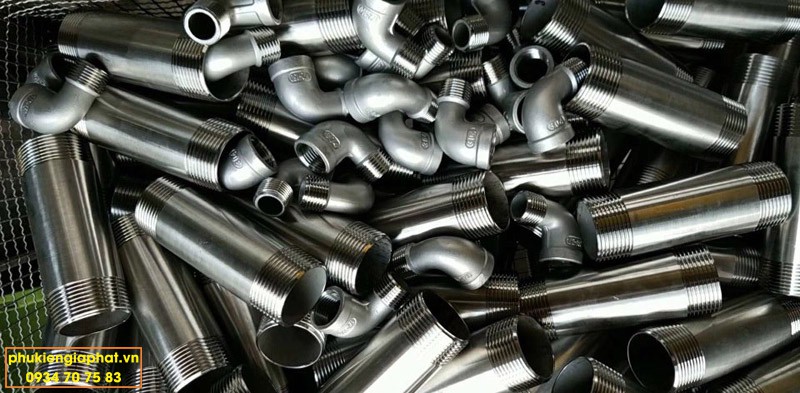 Măng sông 2 đầu ren ngoài inox