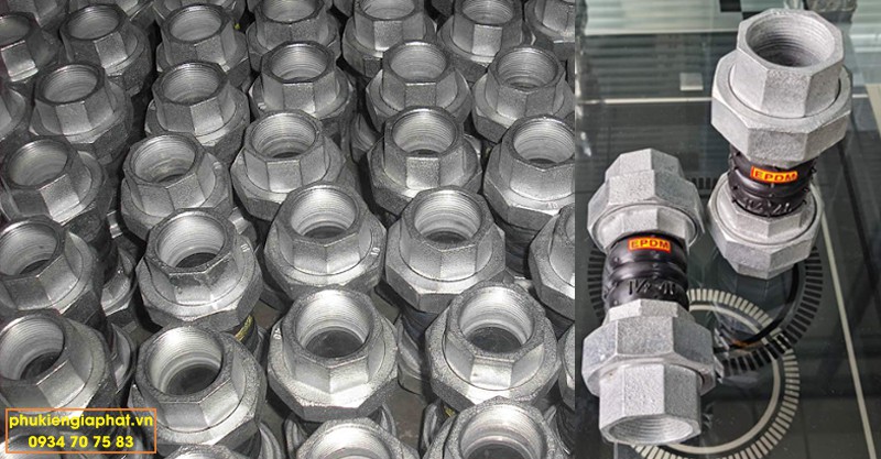 Rubber joint threaded
