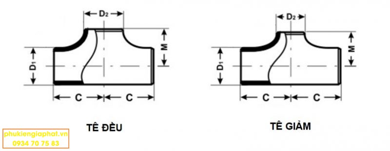 Thông số kỹ thuậ tê inox