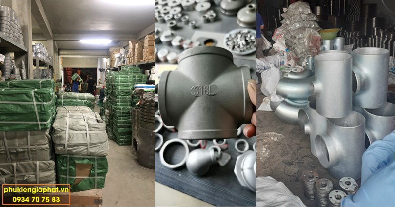 Nối ống chữ thập inox 304