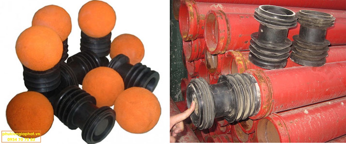 Bóng rửa ống bơ bê tông Dn150