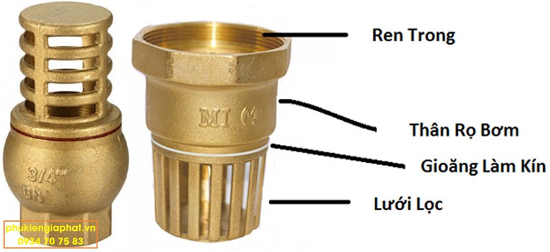 brass foot valve