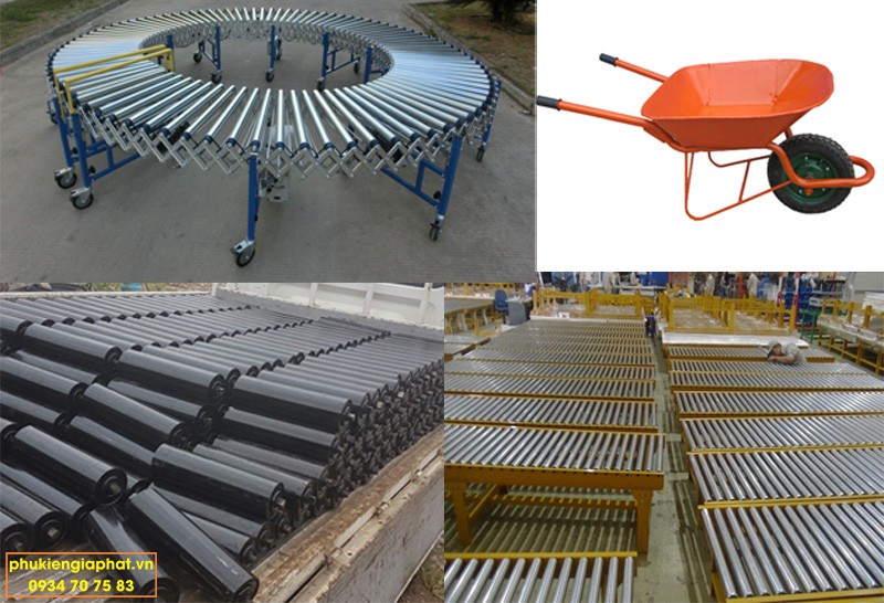 Ống tròn đen D42 dùng làm con lăng băng tải