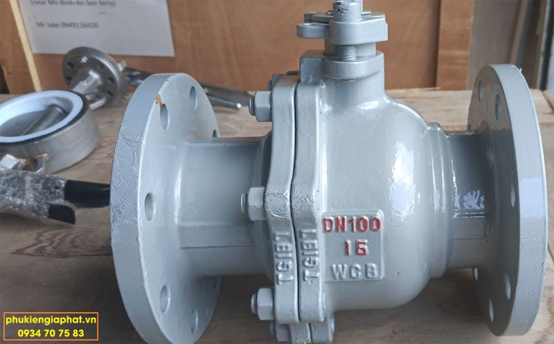 Van bi tay gat WCB DN100 PN16