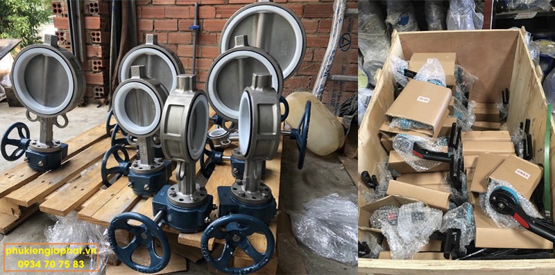 Van buom inox teflong tay quay