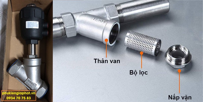 Cau tao bo loc chu y inox 304 ren trong